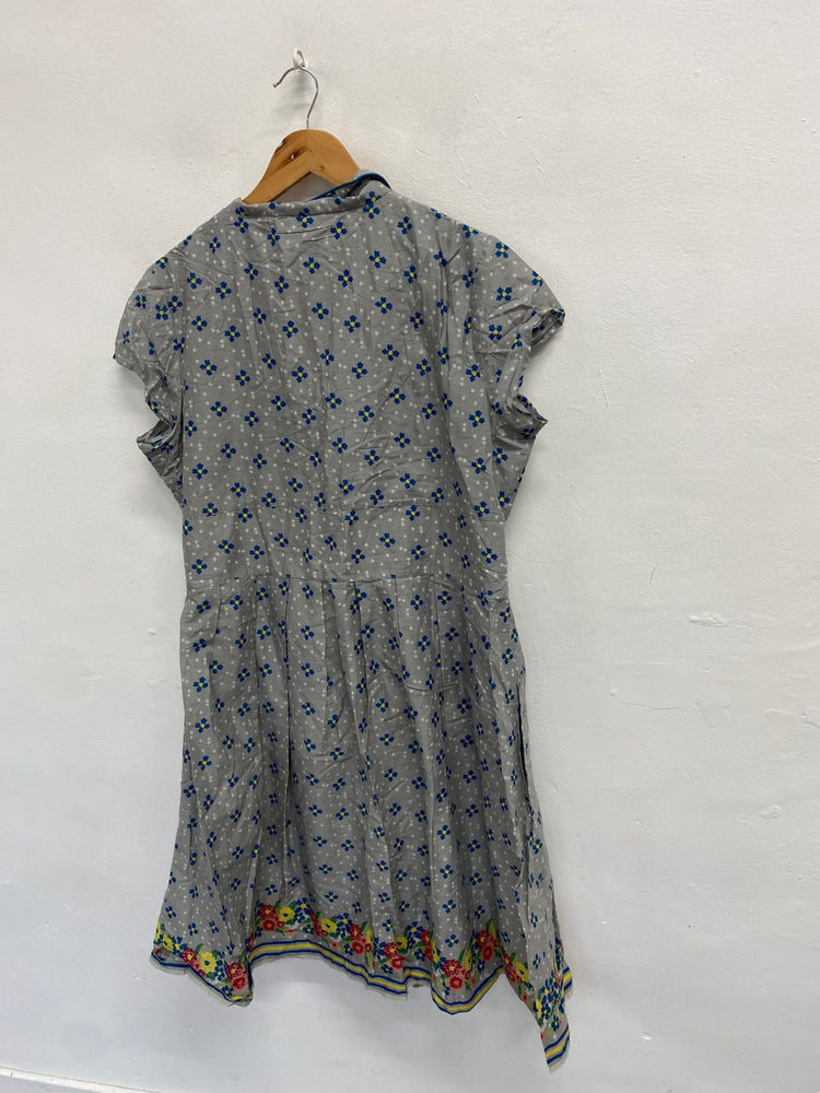 Fabulous Seasalt cornwall lottie Dress UK 18 Grey floral JC470