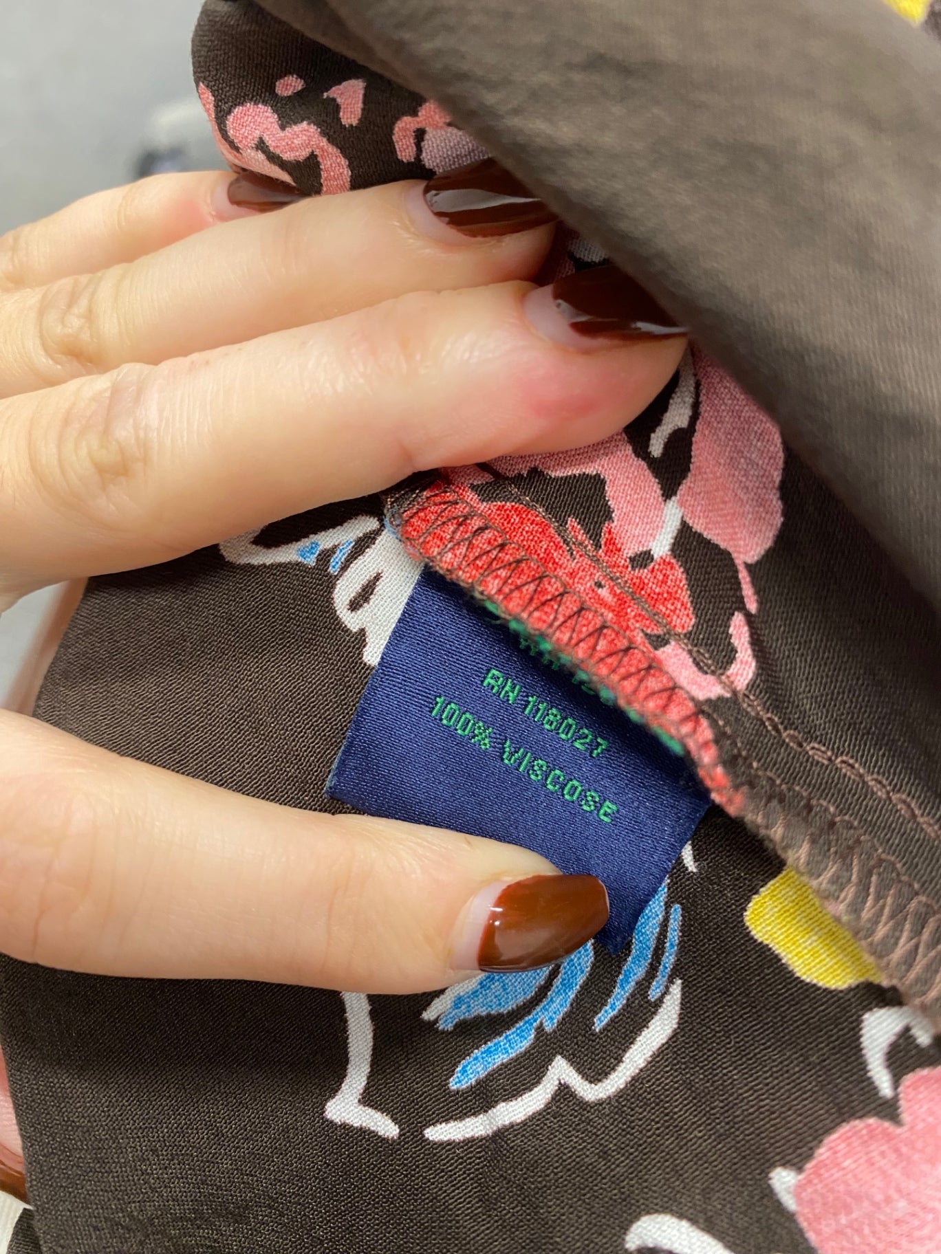 Fabulous Boden Dress UK 16 Brown pink floral JC470