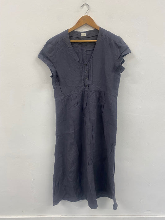 Fabulous Poetry slate grey linen Cottagecore Dress Uk16 Dark grey JC470