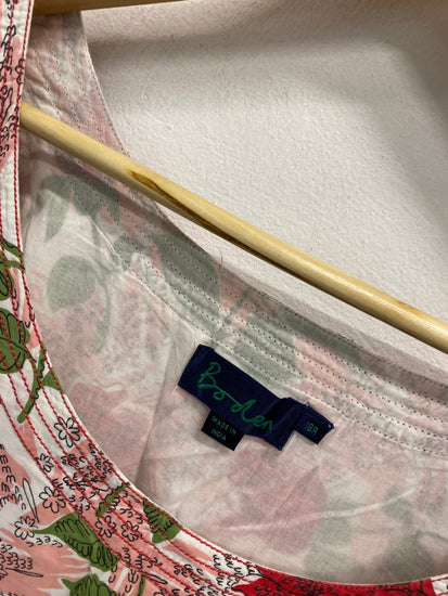 Fabulous Boden Dress UK 18 Pink rose pattern midi JC470