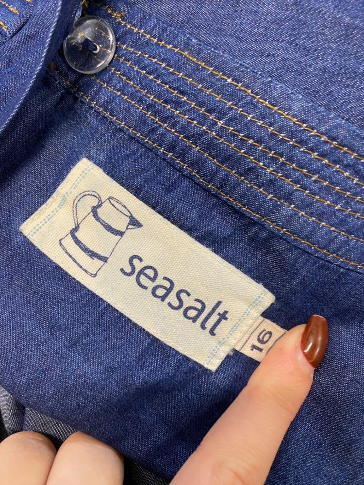 Fabulous Seasalt cornwall percella point Midi Dress UK 16 Dark indigo JC470