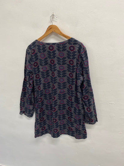 Fabulous Seasalt Cornwall terrazo Tunic Dress UK 18 Grey floral JC470