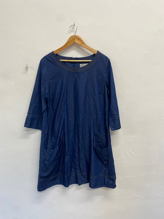 Fabulous Seasalt cornwall percella point Midi Dress UK 16 Dark indigo JC470