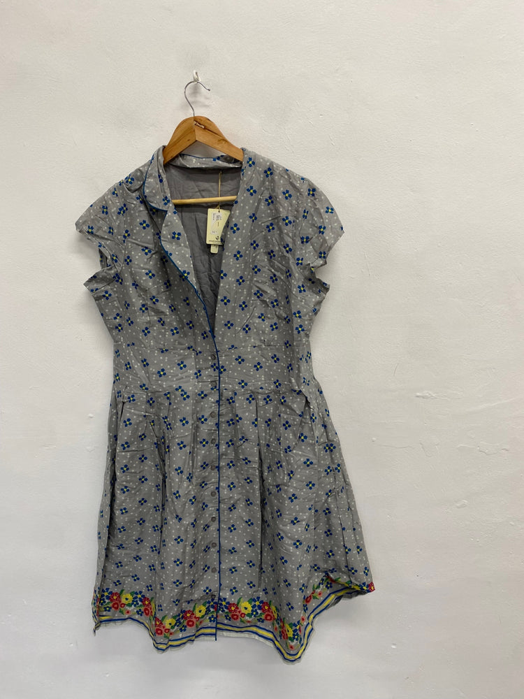 Fabulous Seasalt cornwall lottie Dress UK 18 Grey floral JC470