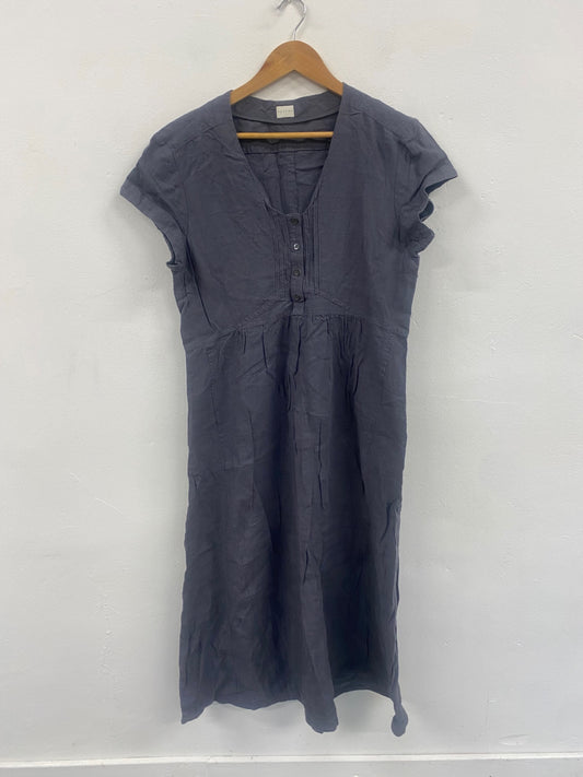 Fabulous Poetry slate grey linen Cottagecore Dress Uk16 Dark grey JC470