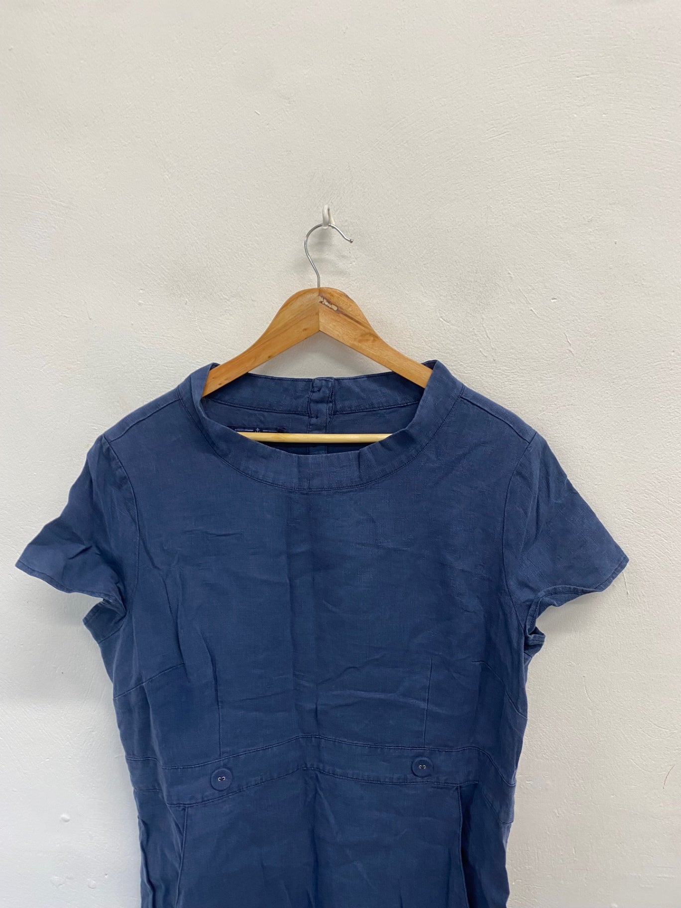 Fabulous Seasalt Cornwall coach house Dress UK 16 Navy linen JC470