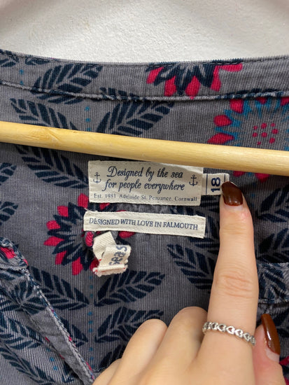 Fabulous Seasalt Cornwall terrazo Tunic Dress UK 18 Grey floral JC470