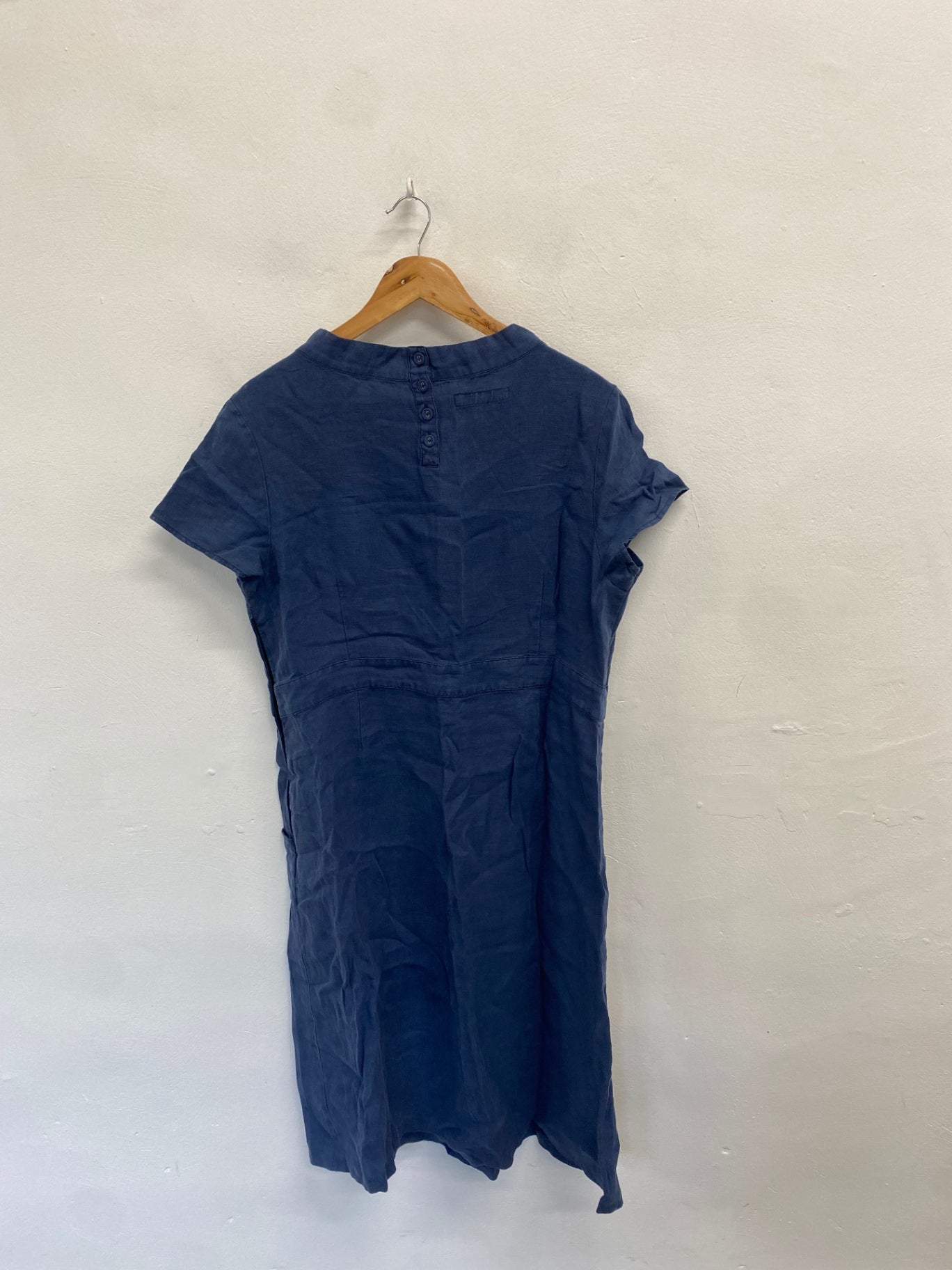 Fabulous Seasalt Cornwall coach house Dress UK 16 Navy linen JC470