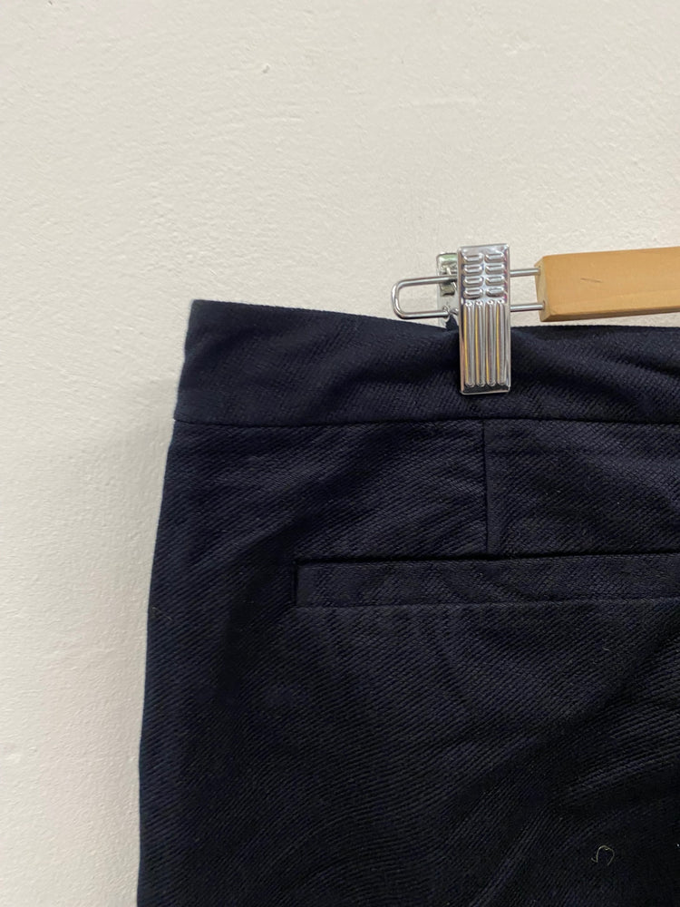 Fabulous White stuff needlecord wide crop Trousers cropped Uk14 Navy cottagecore JC470