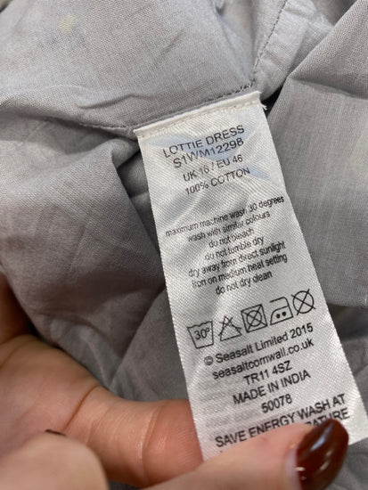 Fabulous Seasalt cornwall lottie Dress UK 18 Grey floral JC470