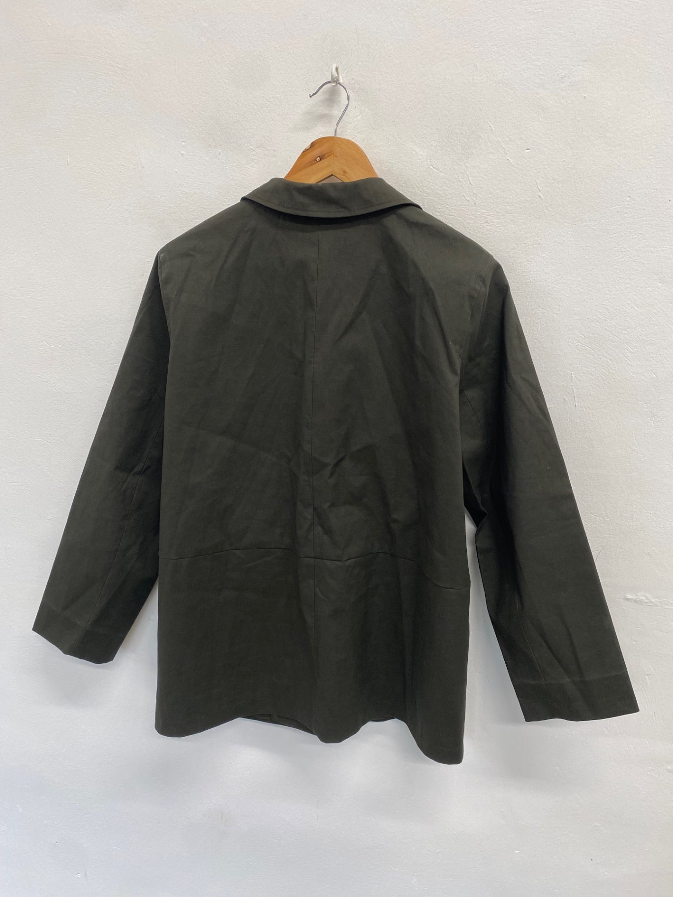 Fabulous JAEGER Blazer UK 14 Khaki longline cottage country JC470