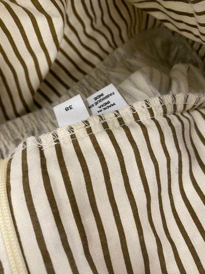 Fabulous Selected Femme striped Maxi Dress UK10 Beige & olive MB472