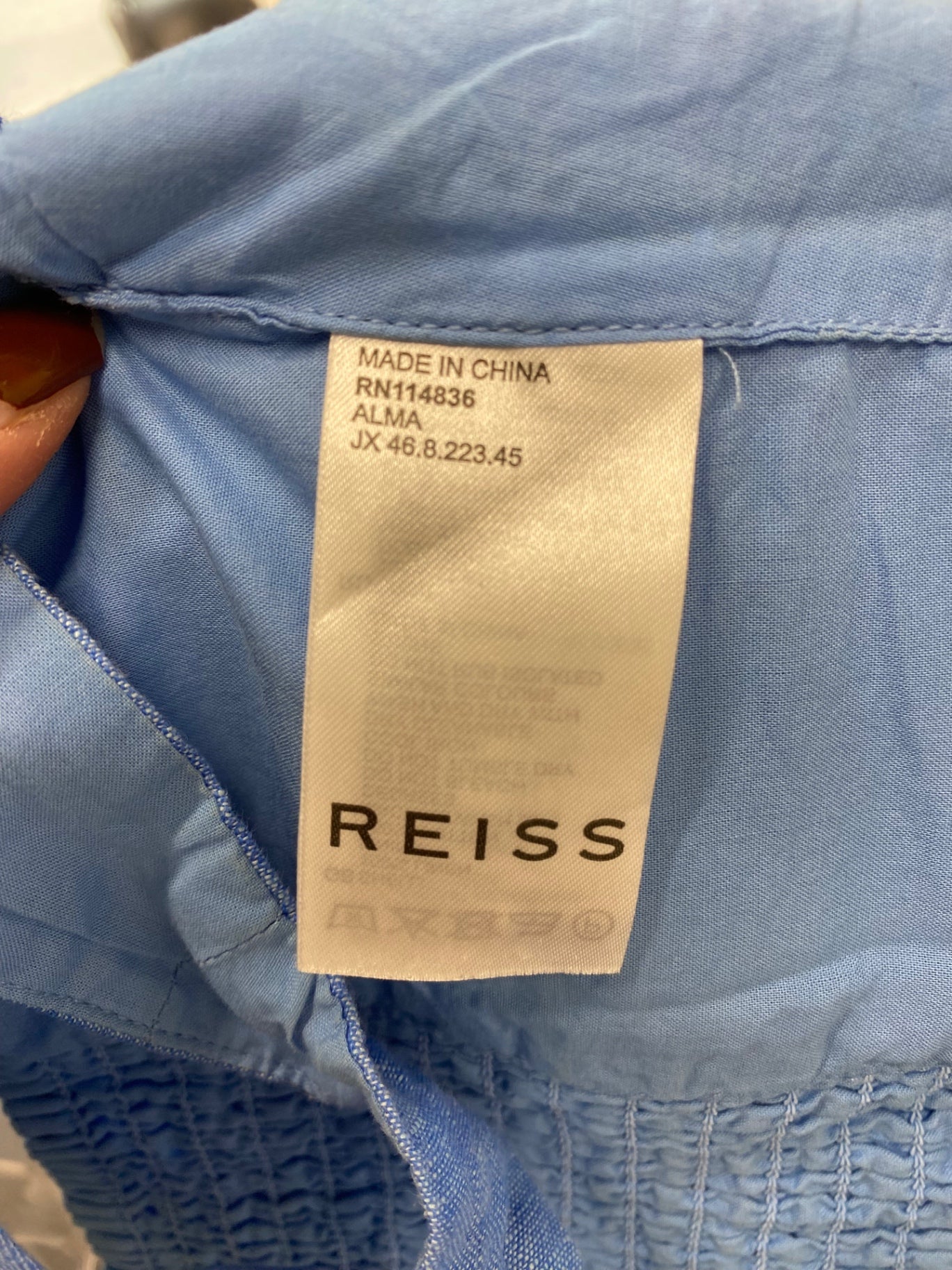 Fabulous Reiss alma Two-piece set linen Uk 10 Blue MB472
