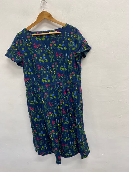 Fabulous Seasalt cornwall seaboard Dress UK 18 long Blue Floral JC470