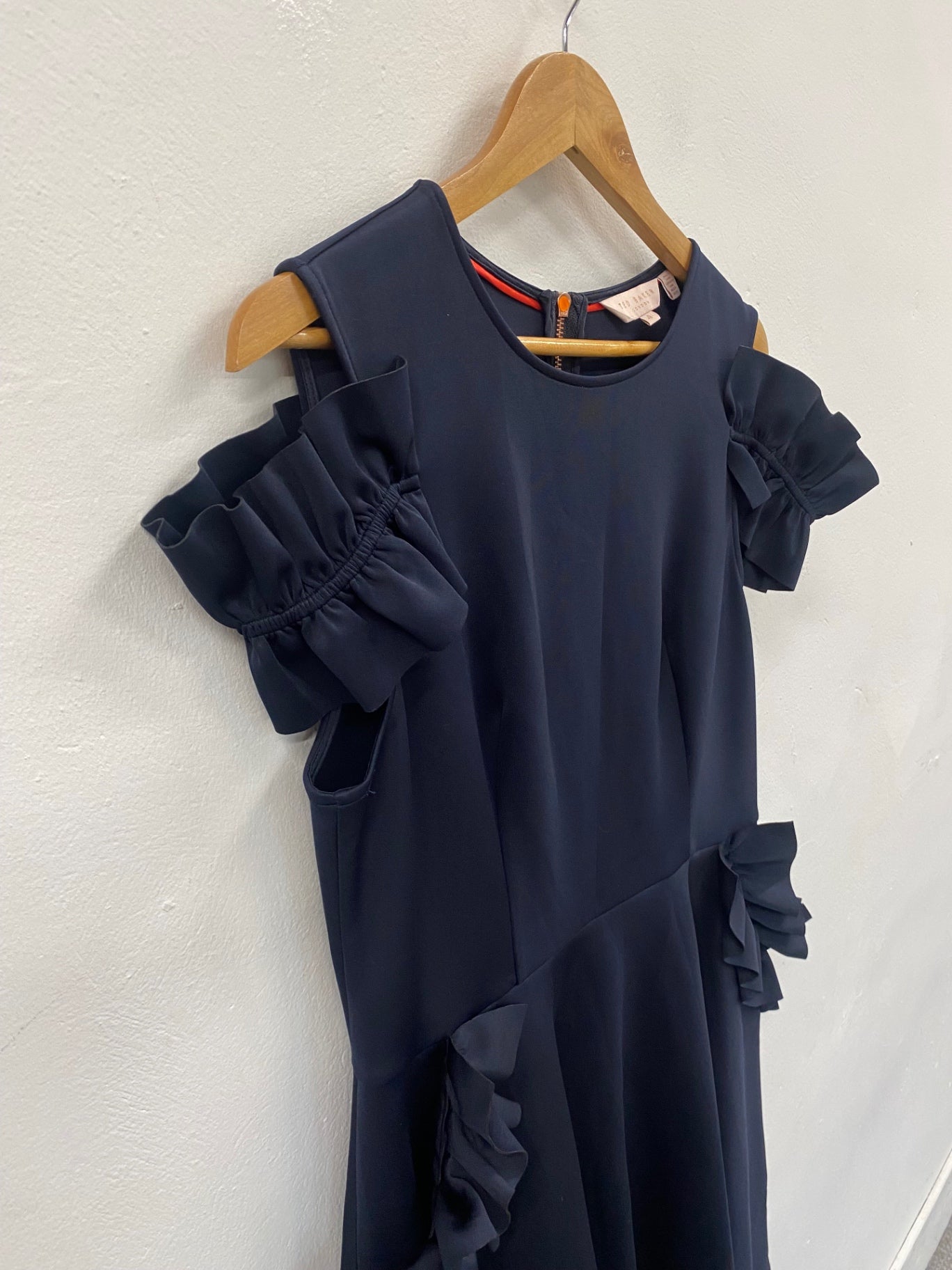Fabulous Ted Baker Deneese party Dress Uk14 Navy blue Size 5 JM473
