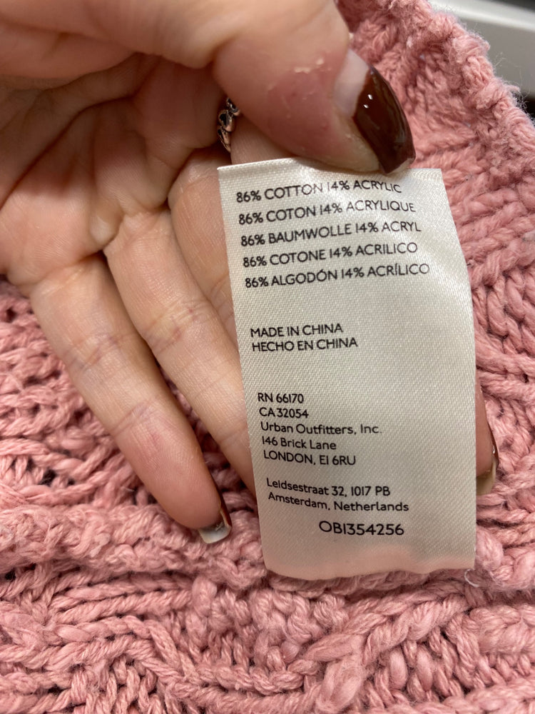 Fabulous Free people Montana knit Cardigan UK S Pink KB474