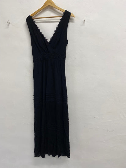 Fabulous Joe browns smock maxi Dress UK 14 Black JM473