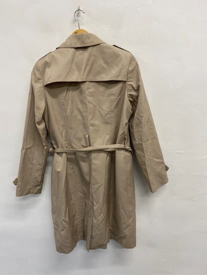 Fabulous John Lewis Trench Coat Mac UK 14 Beige JM473