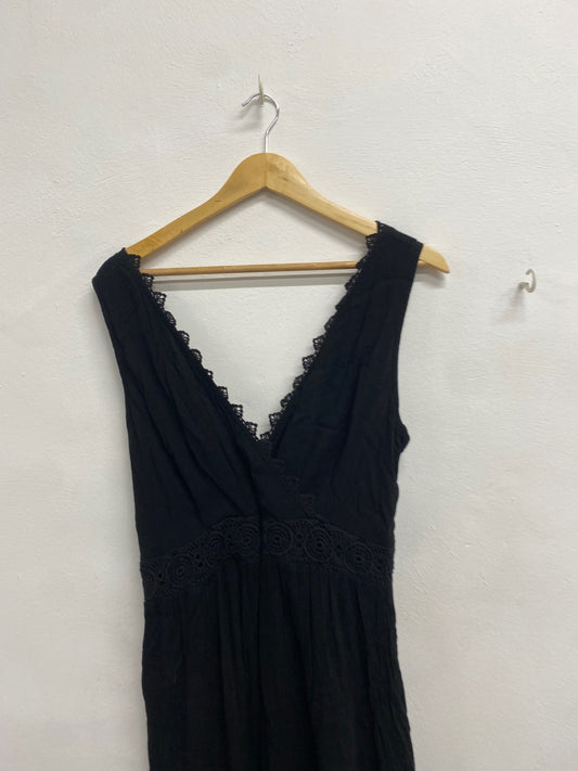 Fabulous Joe browns smock maxi Dress UK 14 Black JM473