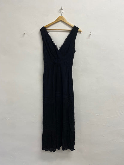 Fabulous Joe browns smock maxi Dress UK 14 Black JM473