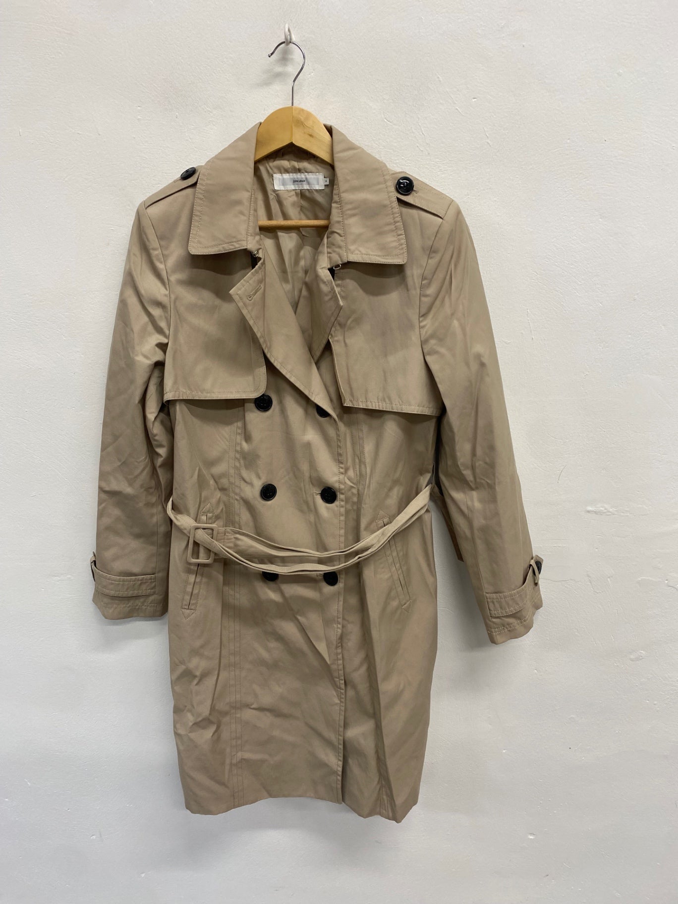 Fabulous John Lewis Trench Coat Mac UK 14 Beige JM473