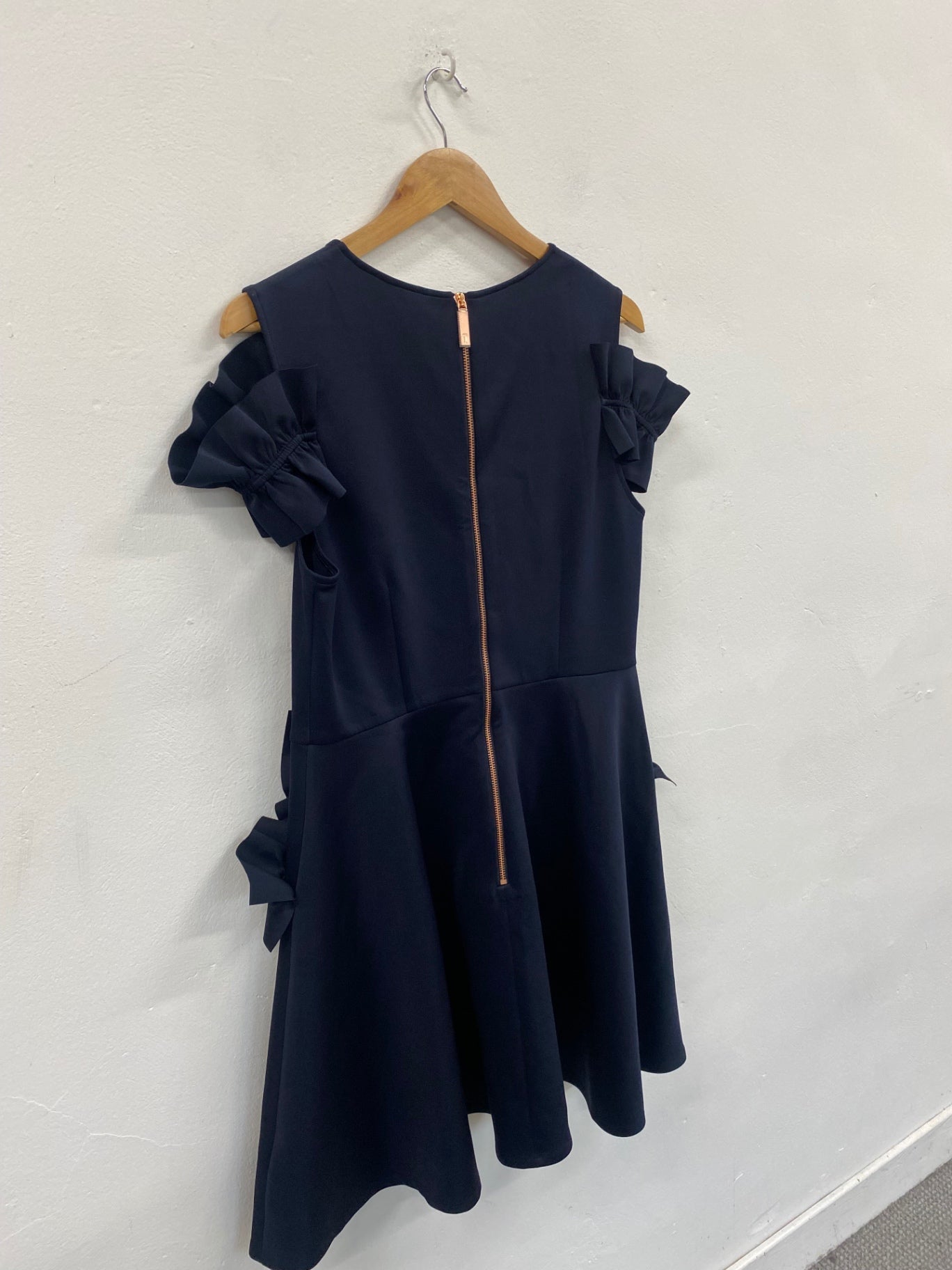 Fabulous Ted Baker Deneese party Dress Uk14 Navy blue Size 5 JM473