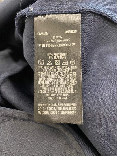 Fabulous Ted Baker Deneese party Dress Uk14 Navy blue Size 5 JM473