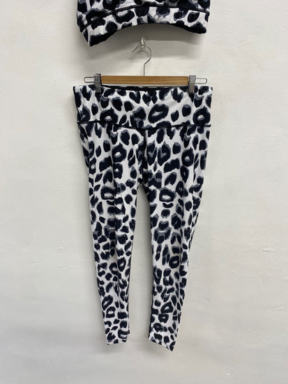 Fabulous Tikiboo Gym Co-ord UK XL Black leopard LM004