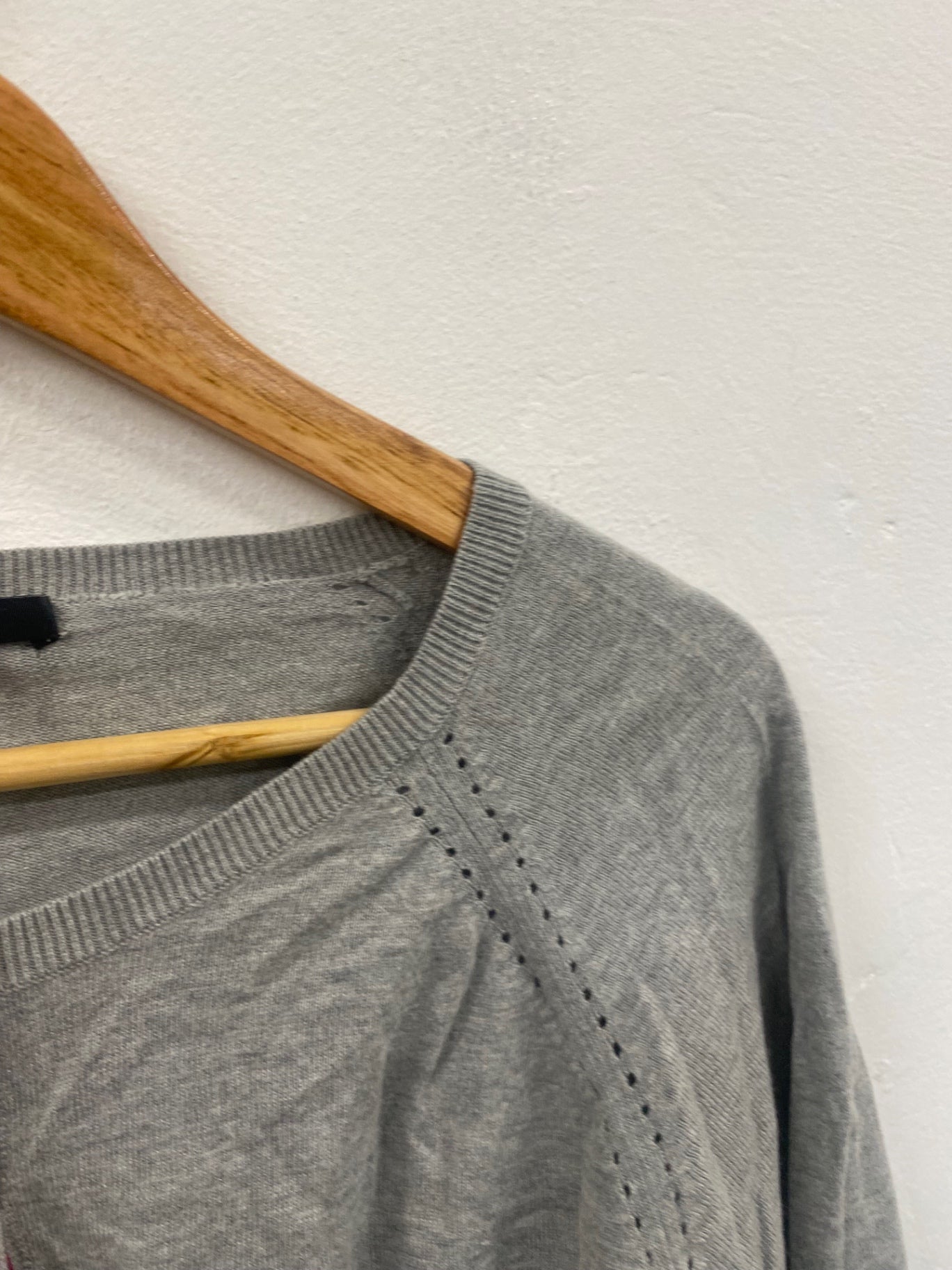 Fabulous Hobbs silk blend Cardigan UK14 Grey & pink Classic LM004