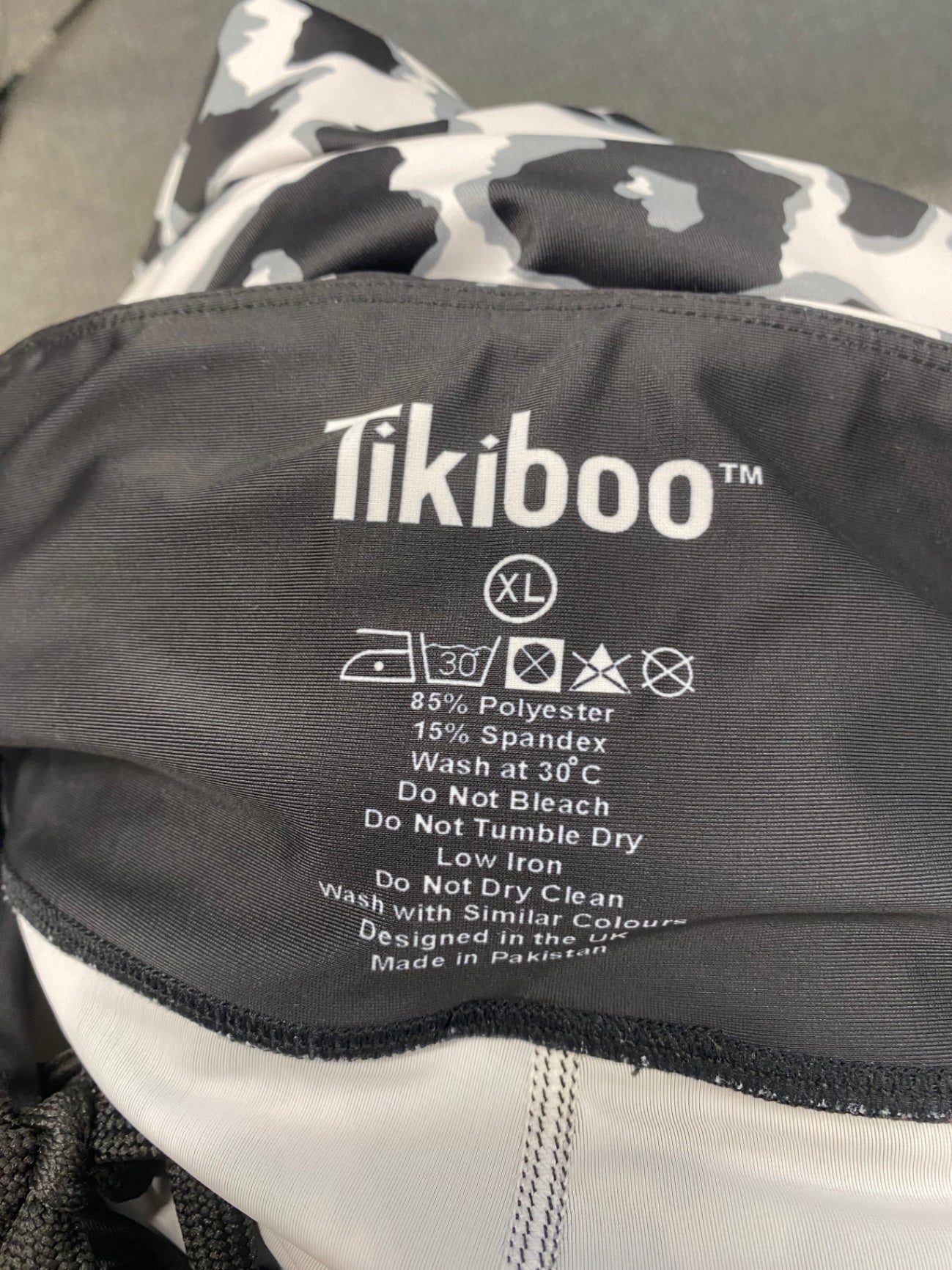 Fabulous Tikiboo Gym Co-ord UK XL Black leopard LM004