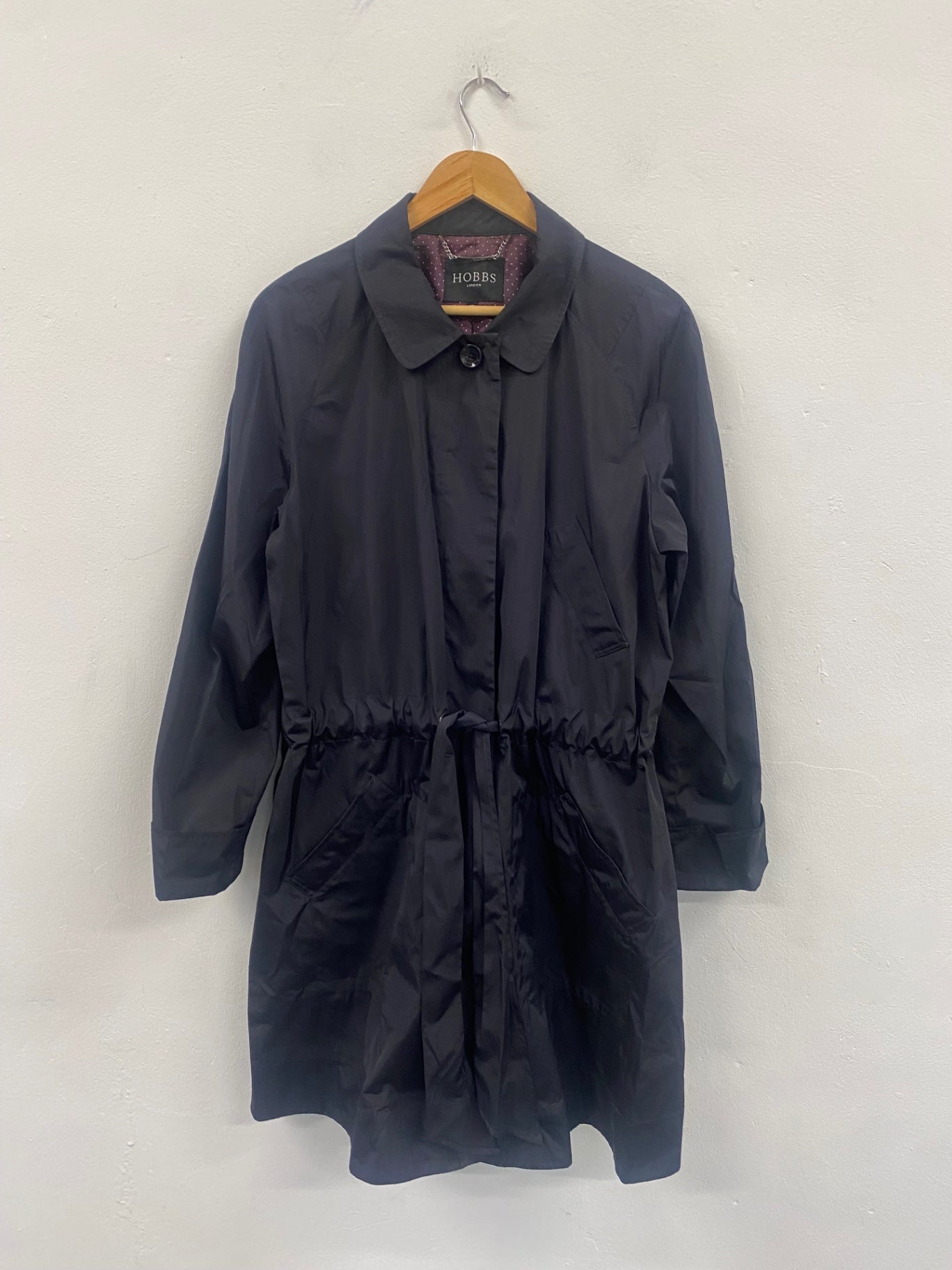 Fabulous Hobbs Navy short Trench coat Saskia  UK16 Navy LM002