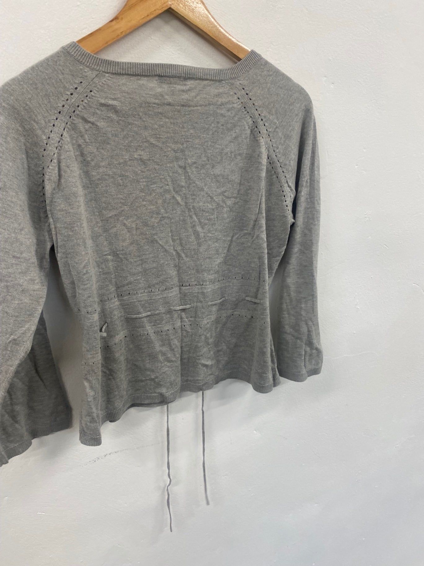 Fabulous Hobbs silk blend Cardigan UK14 Grey & pink Classic LM004