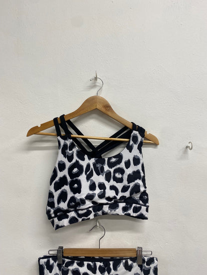 Fabulous Tikiboo Gym Co-ord UK XL Black leopard LM004