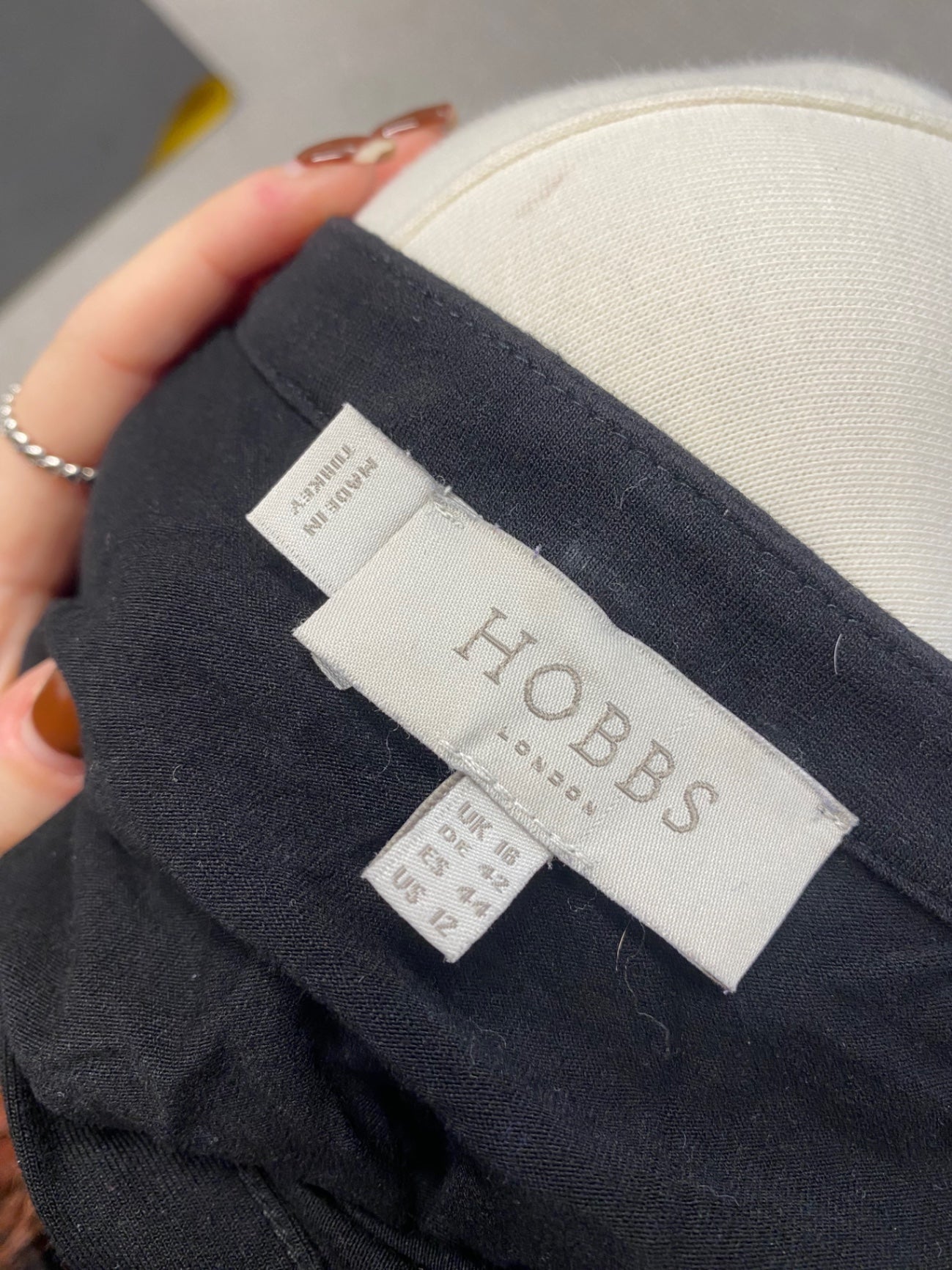 Fabulous Hobbs Dress UK 16 Black button down casual LM004