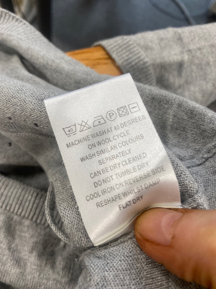 Fabulous Hobbs silk blend Cardigan UK14 Grey & pink Classic LM004