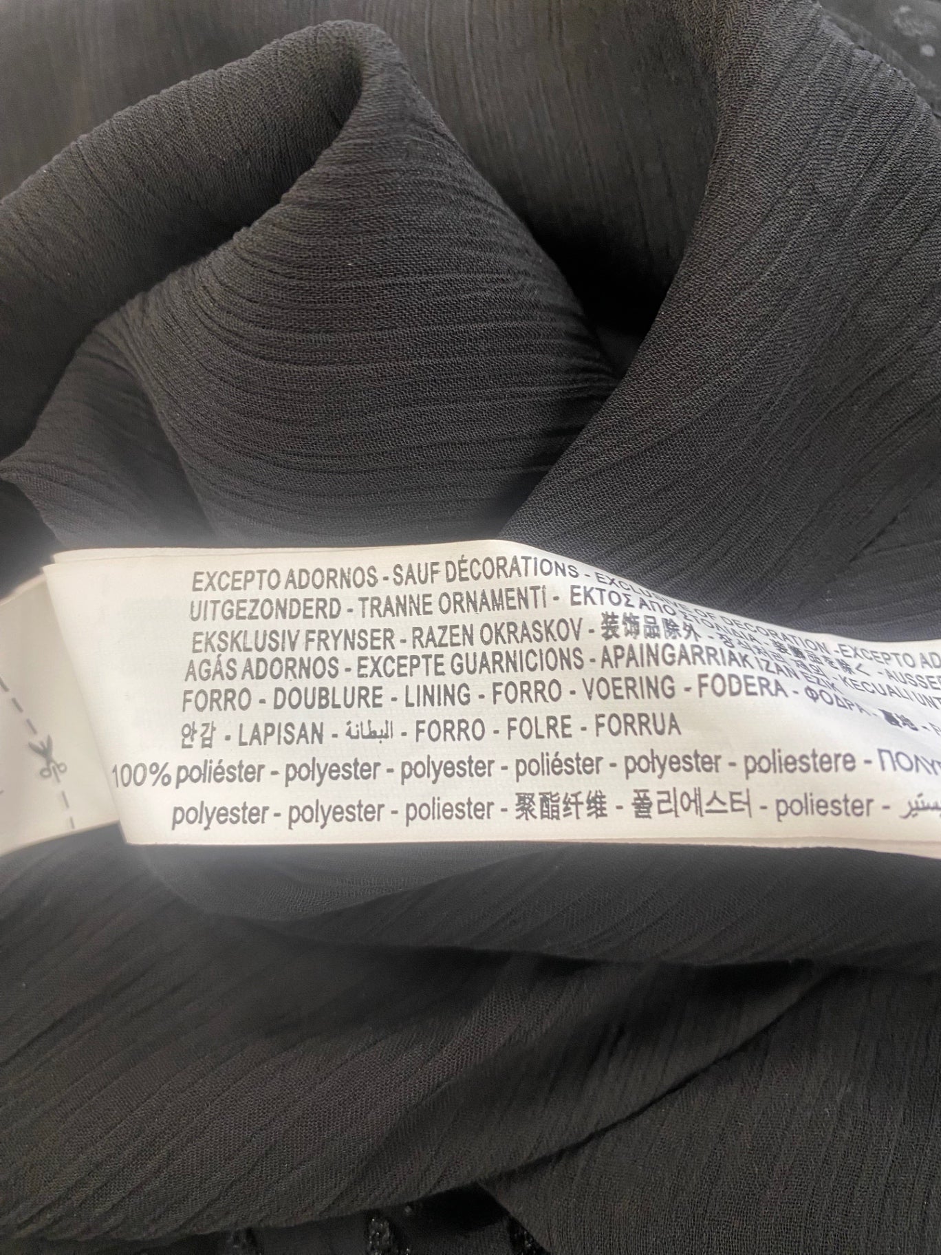 Fabulous Zara sequin open top jacket UkM Black Semi sheer KB474