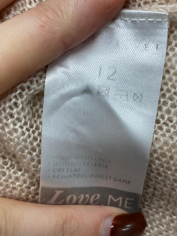 Fabulous Mint Velvet Sweater UK 12 Beige beaded LM004