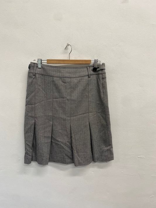 Fabulous Karen millen Skirt UK 12 Grey zig zag pleated LM004