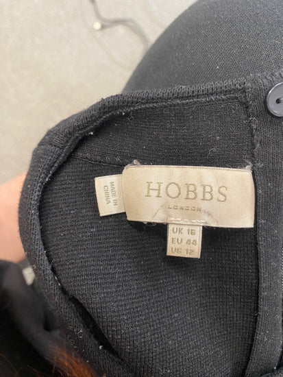 Fabulous Hobbs midi Dress UK 16 Black formal LM004