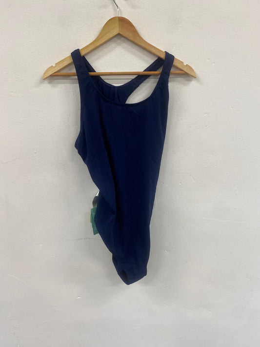 Fabulous Zoggs Ecoblast Swimsuit Uk16 Navy Blue New CS476