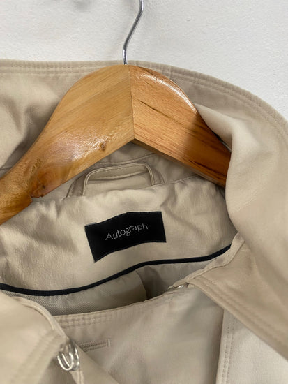 Fabulous Autograph classic Trench Coat Uk14 Beige AS466