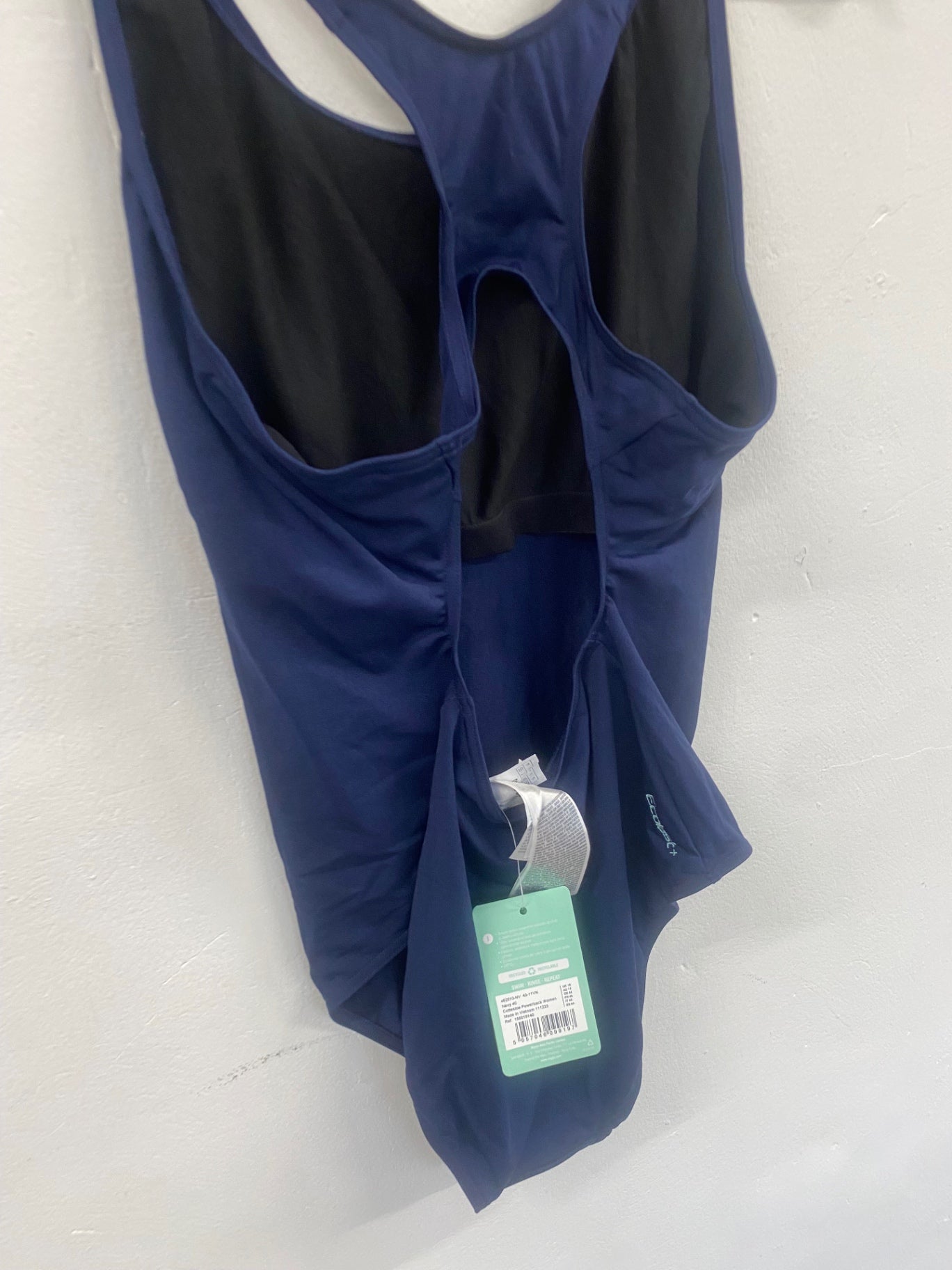 Fabulous Zoggs Ecoblast Swimsuit Uk16 Navy Blue New CS476