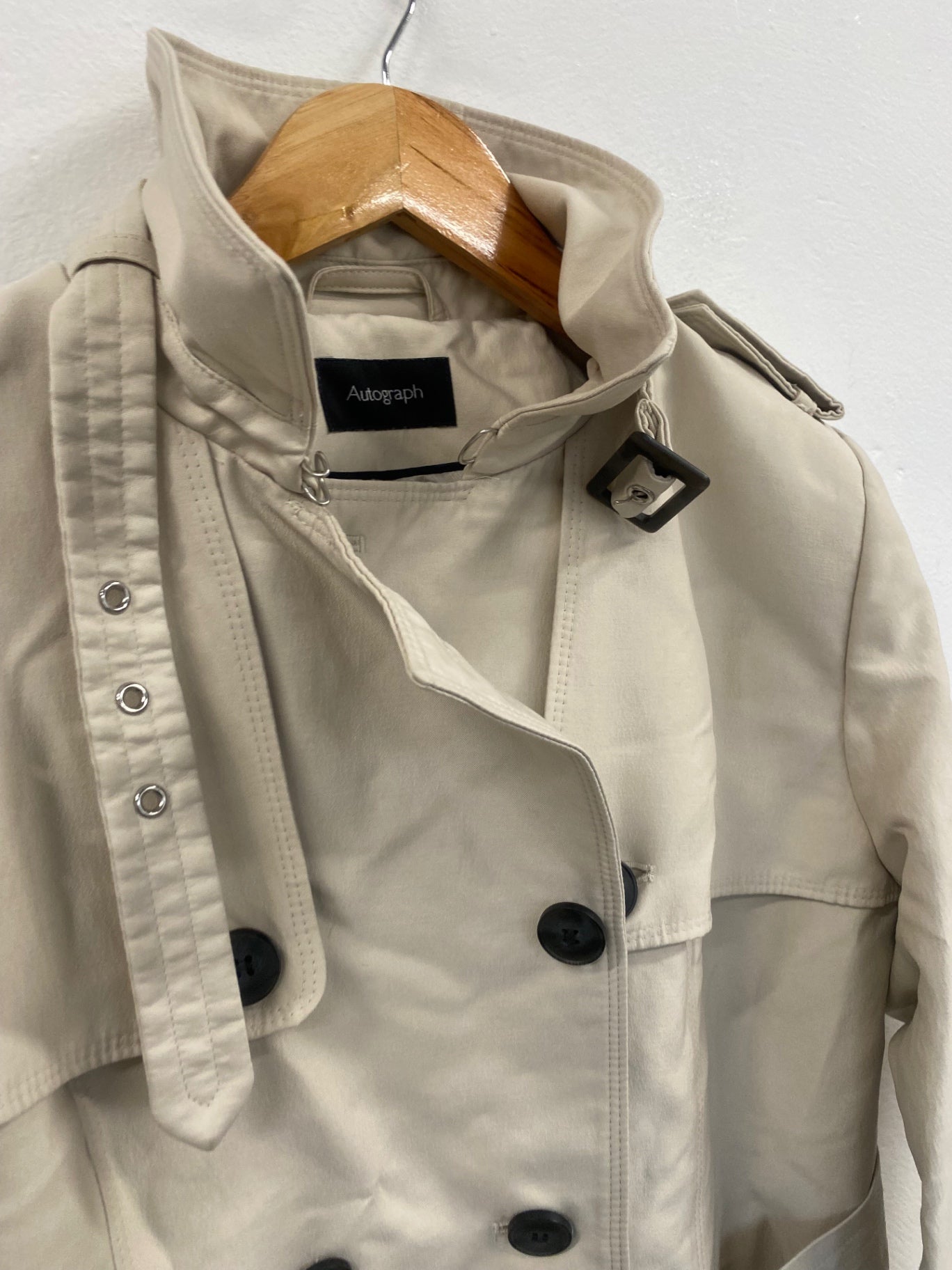 Fabulous Autograph classic Trench Coat Uk14 Beige AS466