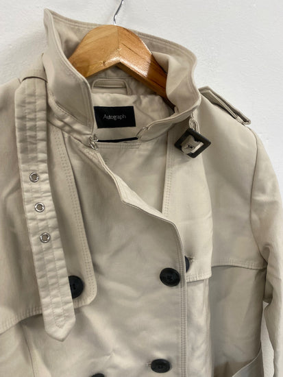 Fabulous Autograph classic Trench Coat Uk14 Beige AS466