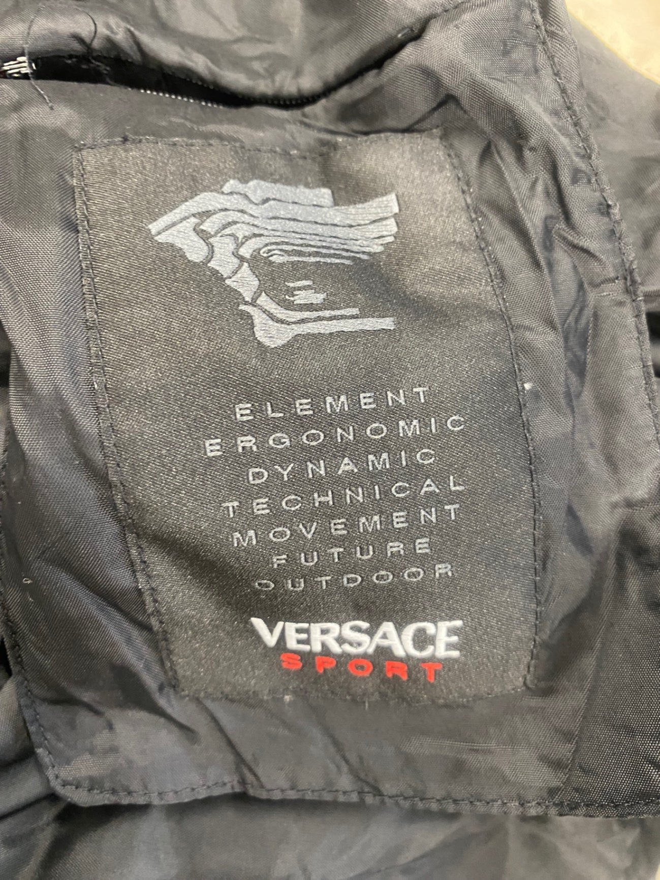 Fabulous vintage Y2K Versace Sport Puffer Coat UK12 Beige Apres GM143