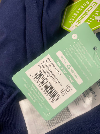 Fabulous Zoggs Ecoblast Swimsuit Uk16 Navy Blue New CS476