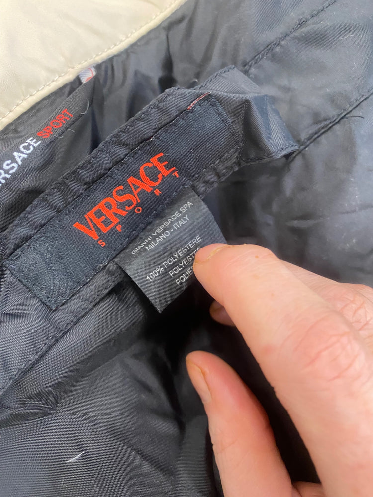 Fabulous vintage Y2K Versace Sport Puffer Coat UK12 Beige Apres GM143