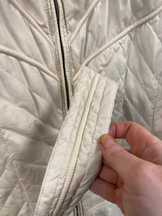 Fabulous vintage Y2K Versace Sport Puffer Coat UK12 Beige Apres GM143