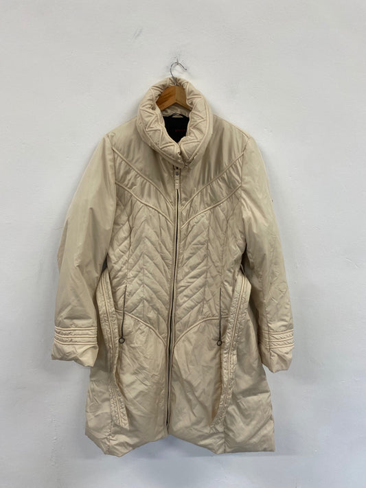 Fabulous vintage Y2K Versace Sport Puffer Coat UK12 Beige Apres GM143
