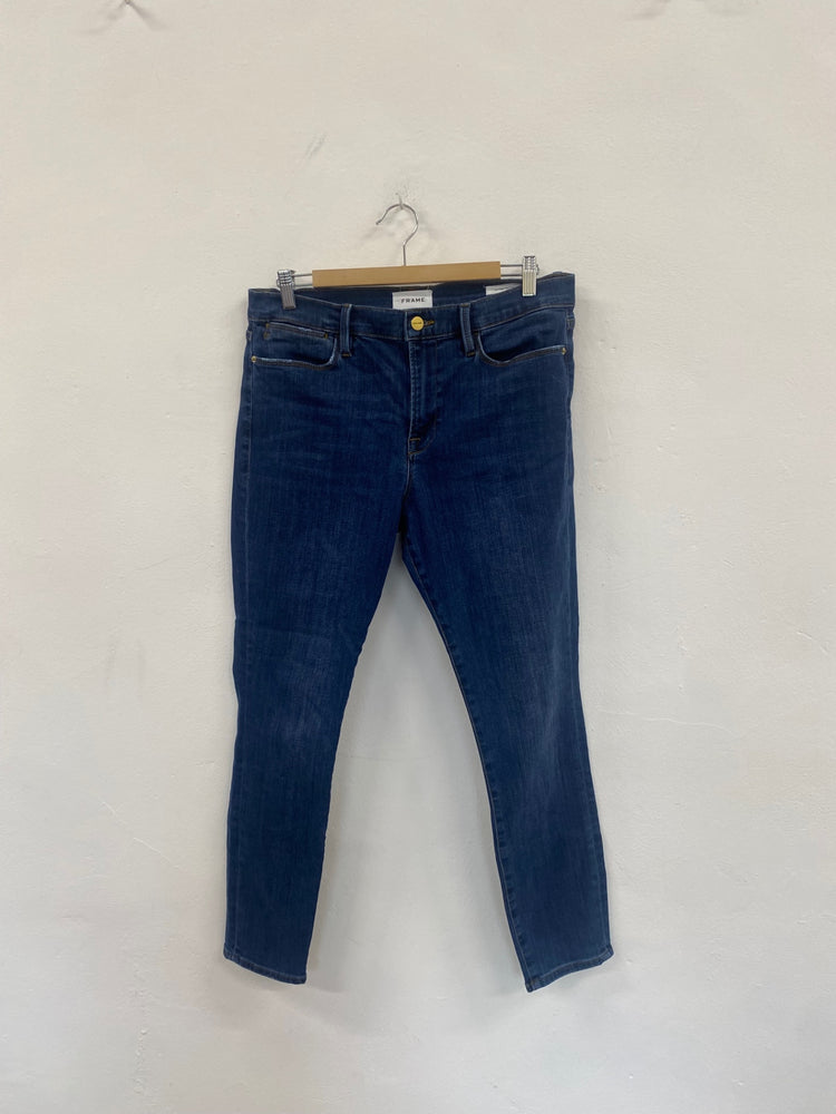 Fabulous FRAME Le High Skinny Jeans 32 Dark Blue CS476
